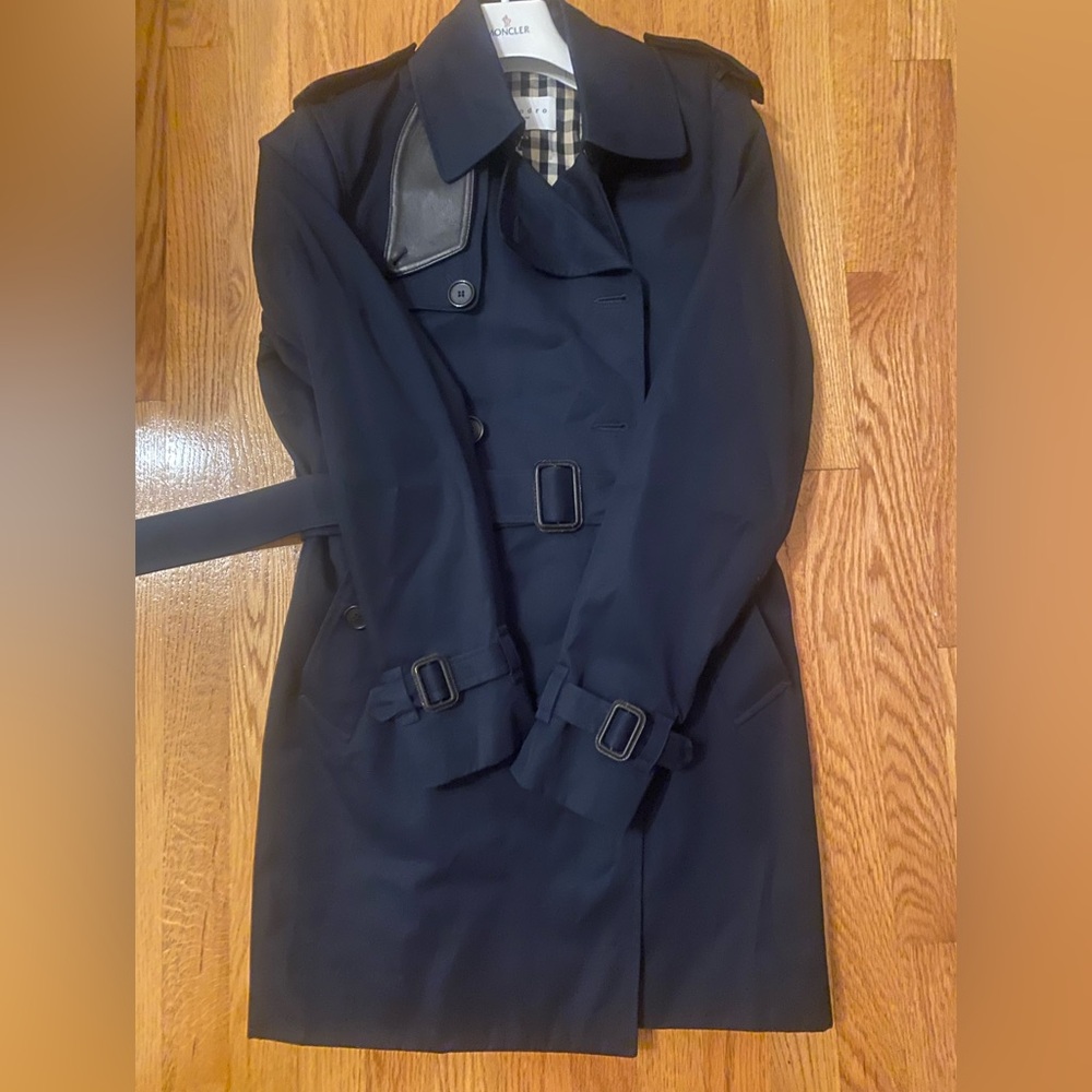Sandro Dark Blue Trench Coat